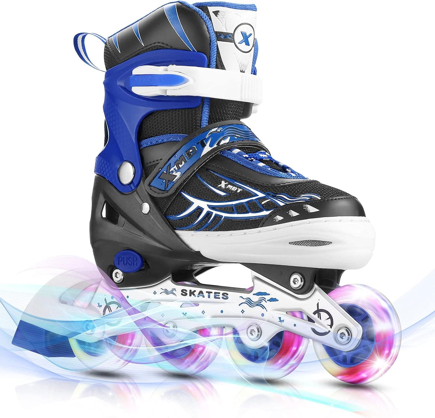 Weskate Adjustable Inline Skates for Kids and Adults Women Full Light Up Blades Roller Skates Boys Girls in Line Skating for Indoor or Outdoor Use