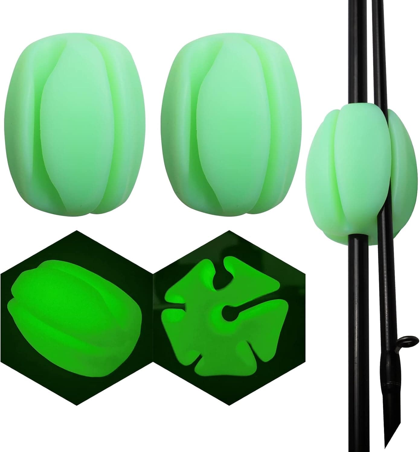 Dovesun Fishing Rod Holder Straps Fly Fishing Accessories Fishing Tackle Ties Silicone Stretchy Rod Holder 2pcs