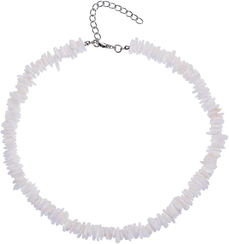 ASHMITA Hawaii Beach Shell Necklace for Women Girls Adjustable Puka Shell Necklace Bracelets Hawaiian Jewelry