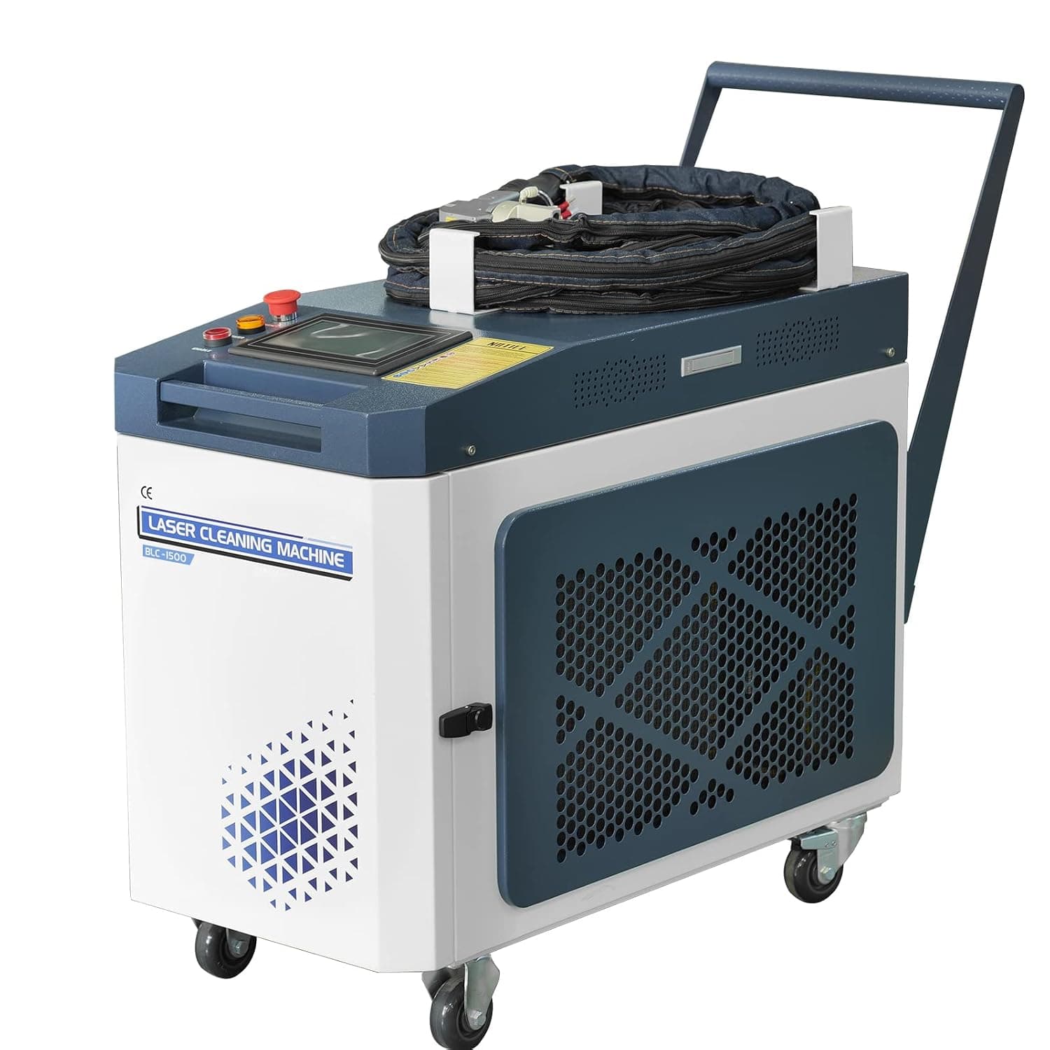 1500Watt MAX Laser Rust Removal Machine BLC-1500 Handheld Fiber Laser Cleaner Cleaning Machine Integrated Water-Cooler Chassis for Rust Paint Oil Coating Removal 220V Single-Phase