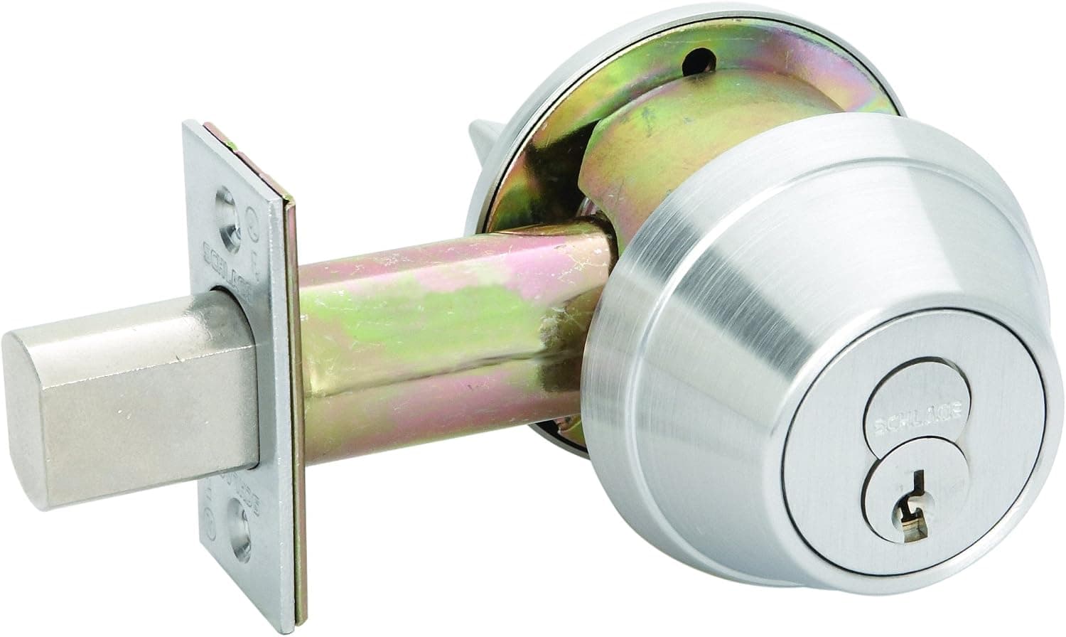 Schlage B660BD 626 (SFIC) B600 Series B600 Grade 1 Deadbolt Lock, Single Cylinder Function, Small Format Interchangeable Core, Satin Chrome Finish