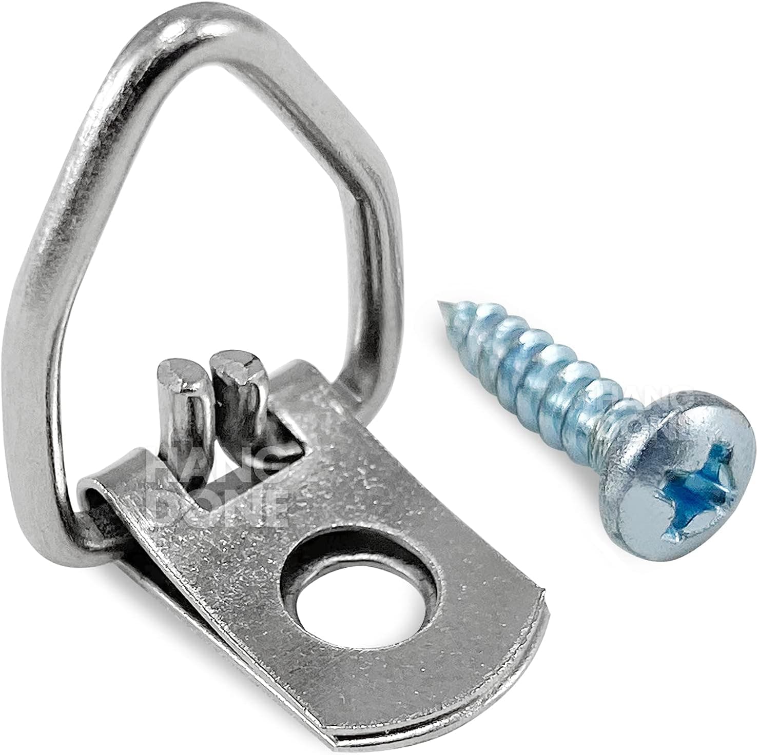 HangDone D Ring Picture Hangers 100-Pack Heavy Duty with Screws