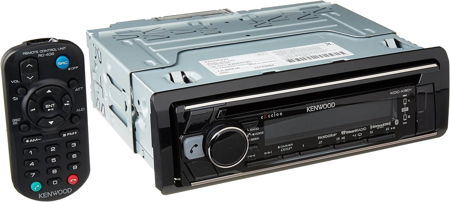 Kenwood KDC-X301 4.3" CD Receiver with Remote App & Built-in Bluetooth