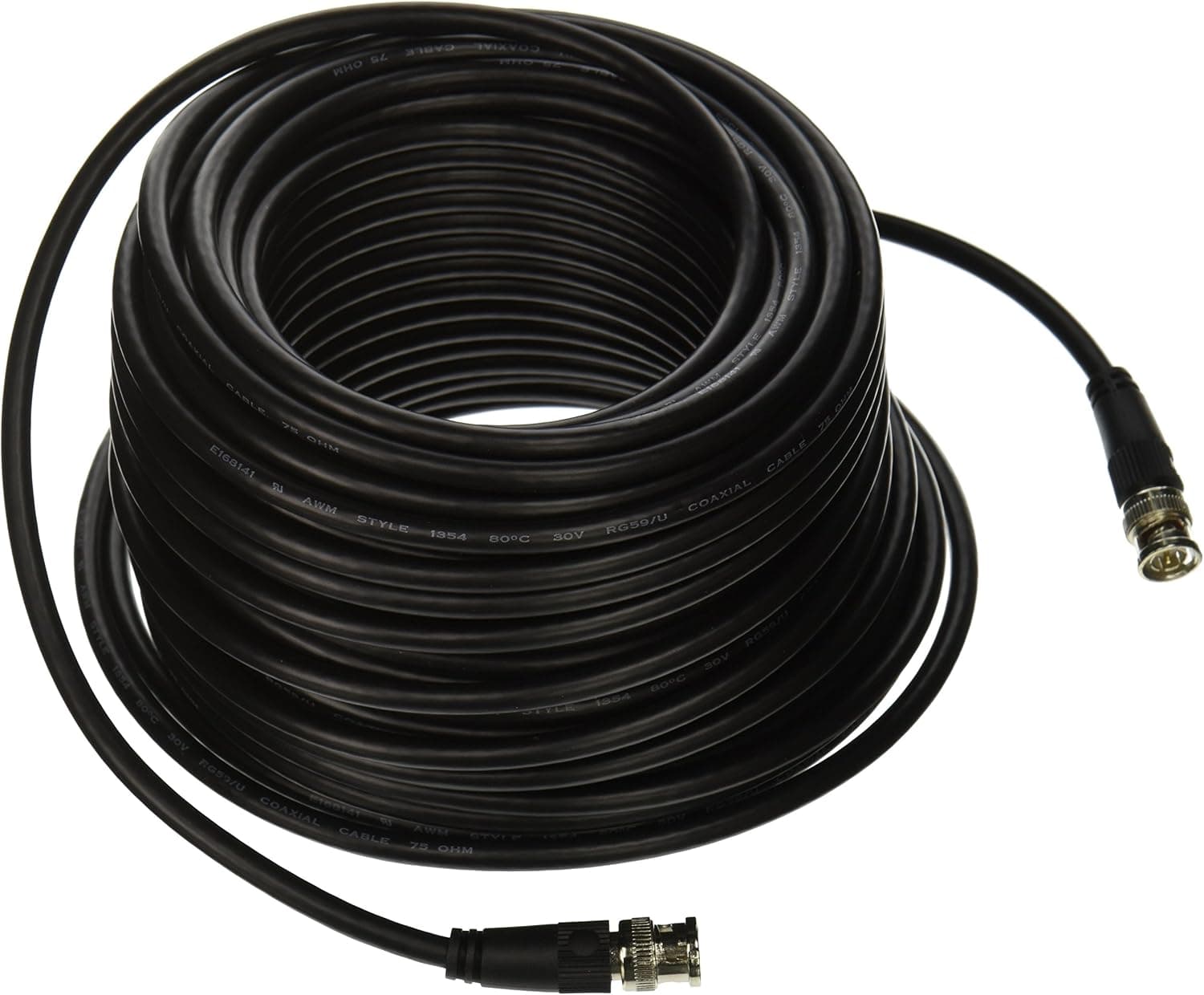 C2G 40032 75 Ohm BNC Cable, Black (100 Feet, 30.48 Meters)