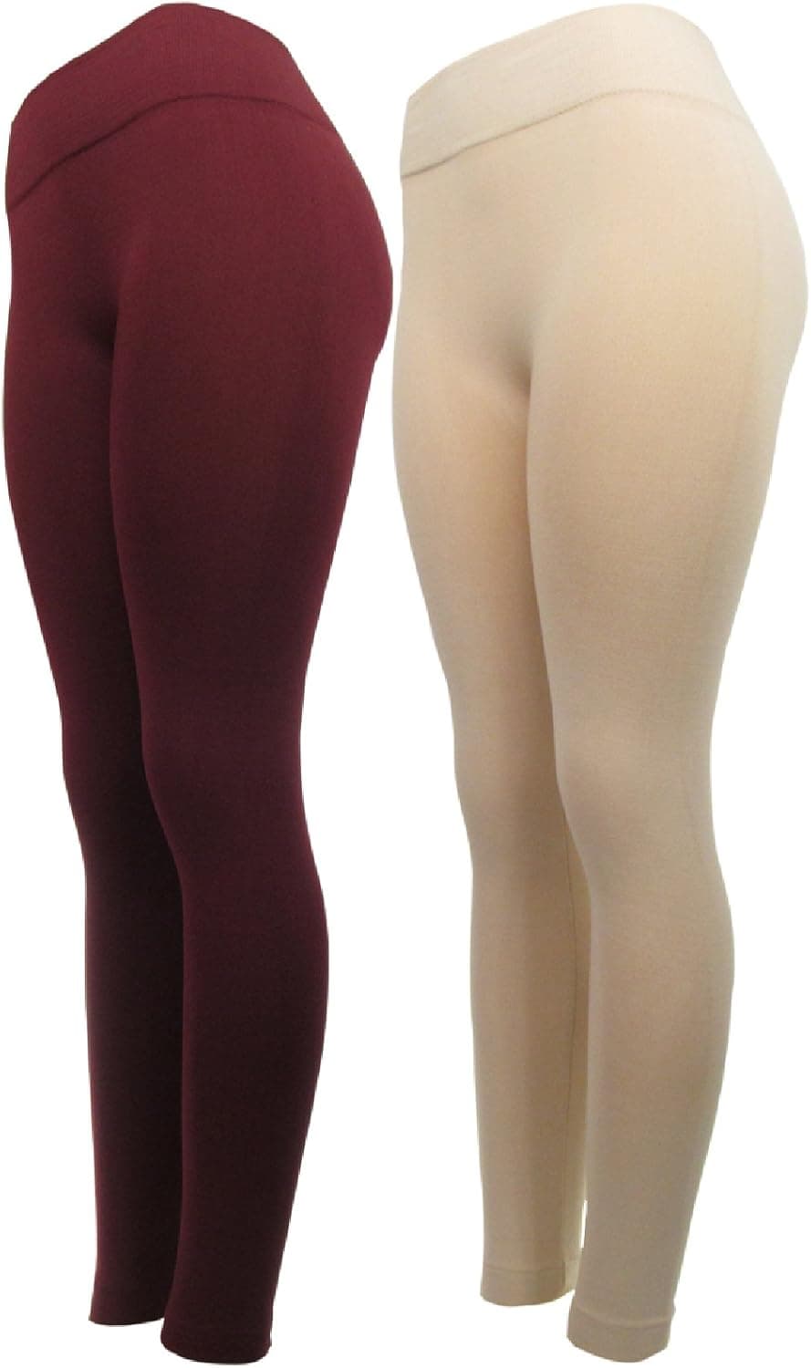 J.Ann-Mopas Ladies Winter Fleece Lined Leggings, Black Combo