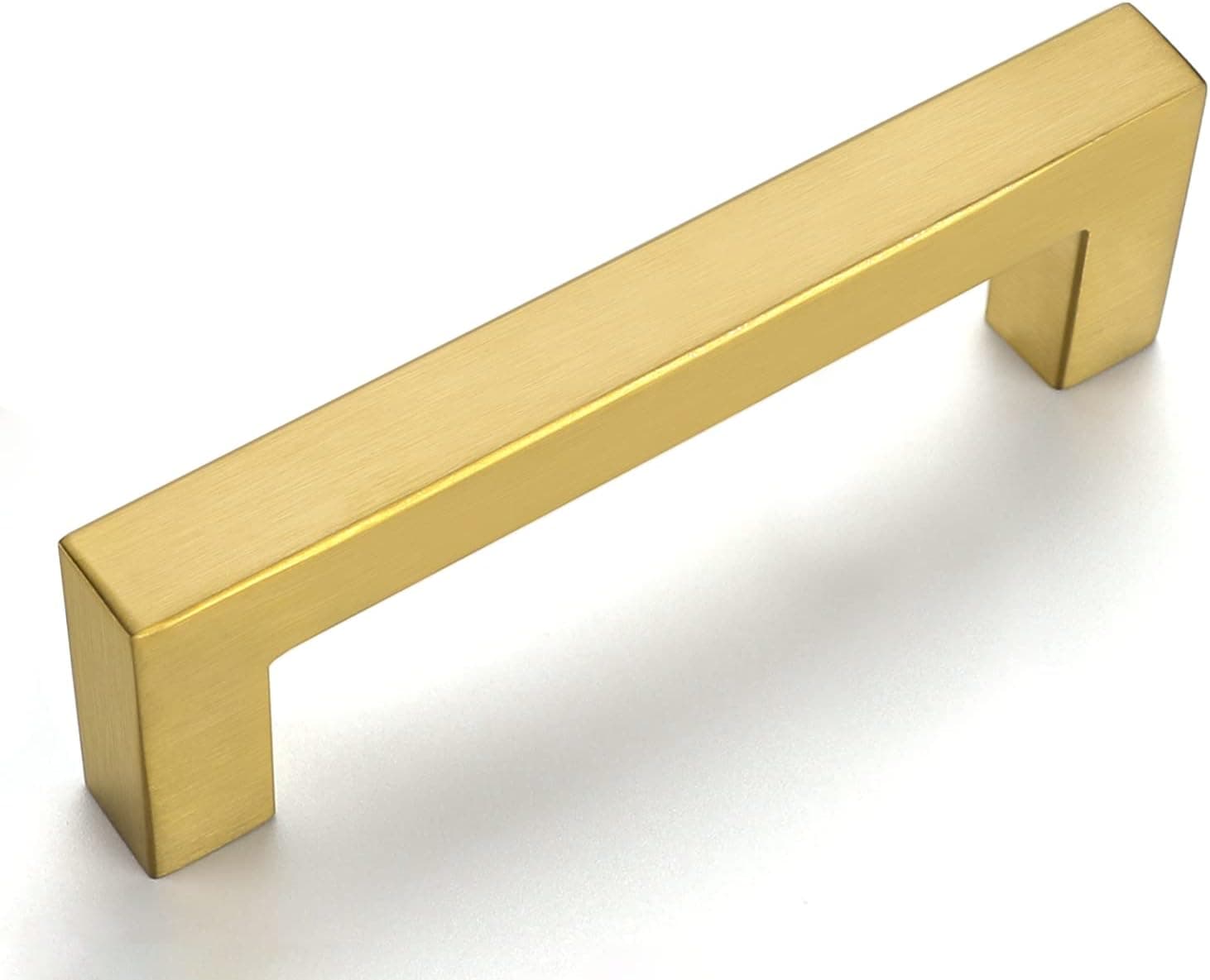OYX 25 Pack 3-3/4 Inch Brushed Brass Cabinet Pulls Kitchen Cabinet Handles, Gold Cabinet Hardware Stainless Steels Drawer Pulls Gold Kitchen Pulls for Cabinets,3-3/4" Hole Center