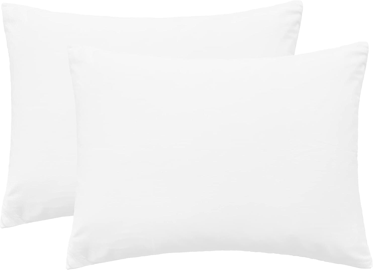 Soft 100% Egyptian Cotton Envelope Pillow Case, Cozy and Lightweight Pillowcase, Easy Care, Set of 2, White, Queen, 20" x 30"