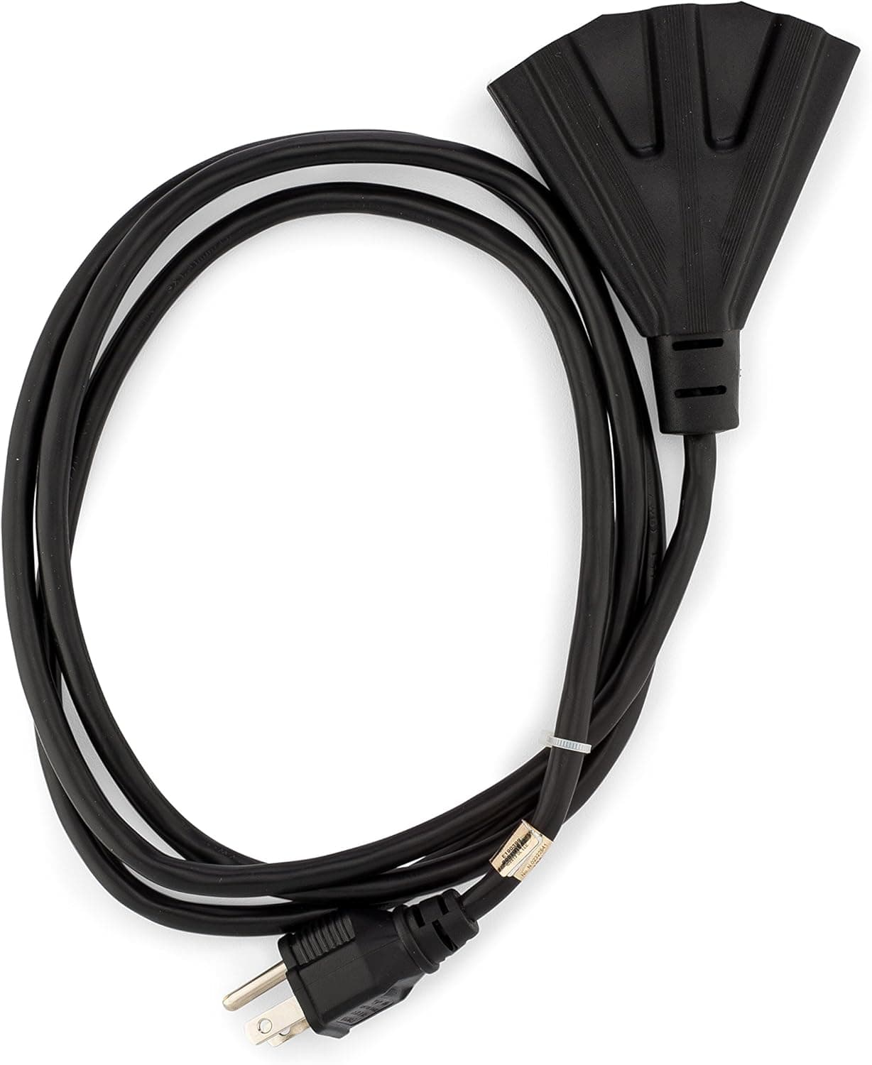 Holiday Lighting Outlet 6-Foot Black Outdoor Extension Cord | Heavy-Duty Extension Cord for Appliances, Lawn Tools, & More | Triple-Tap Outlet Perfect for Landscape Projects