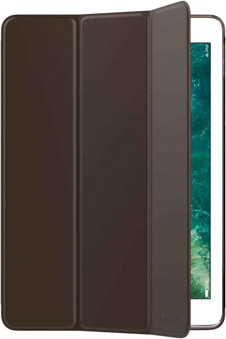 TiMOVO Cover Compatible for New iPad Air 2019 Case, Slim Translucent Frosted Back Protector with Auto Wake/Sleep, Trifold Stand Smart Cover Fit iPad Air 3 10.5" 2019 & iPad Pro 10.5" 2017, Chocolate