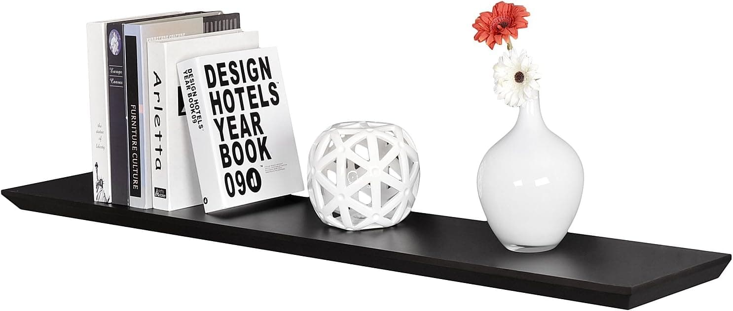 WELLAND Oliver Display Wall Floating Shelf (Black, 48-Inch)