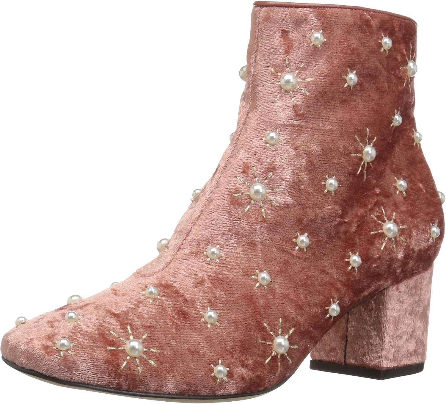 The Fix Women's Darcey Starburst Block Heel Ankle Boot with Pearls