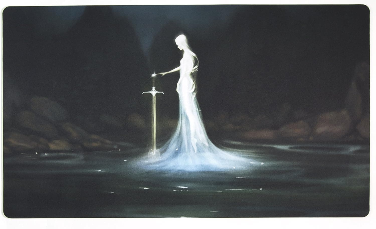 Inked Playmats Lady of The Lake Playmat Inked Gaming TCG Game Mat for Cards (13+)