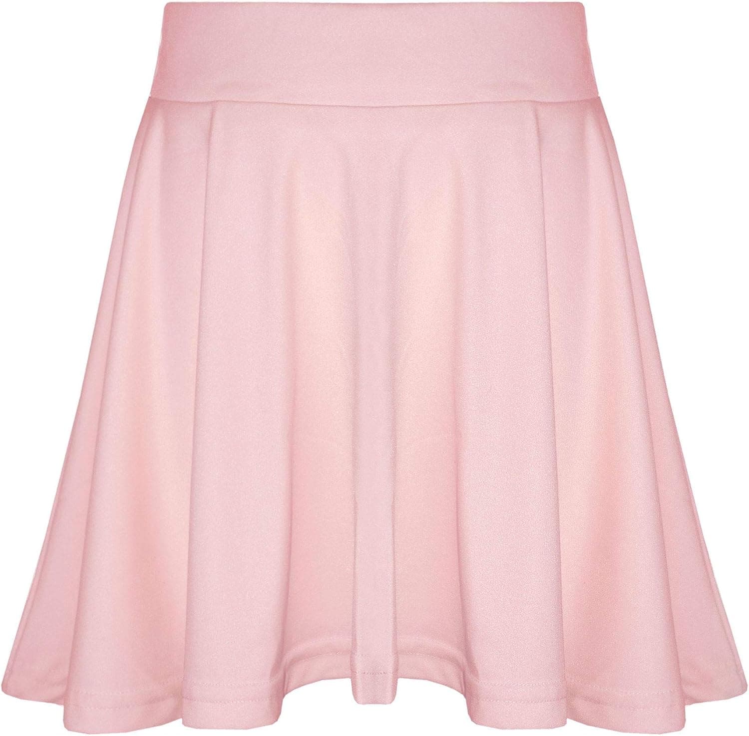 New Girls Skater Skirts School Fashion Summer Plain Skirt 5 6 7 8 9 10 11 12 13Y
