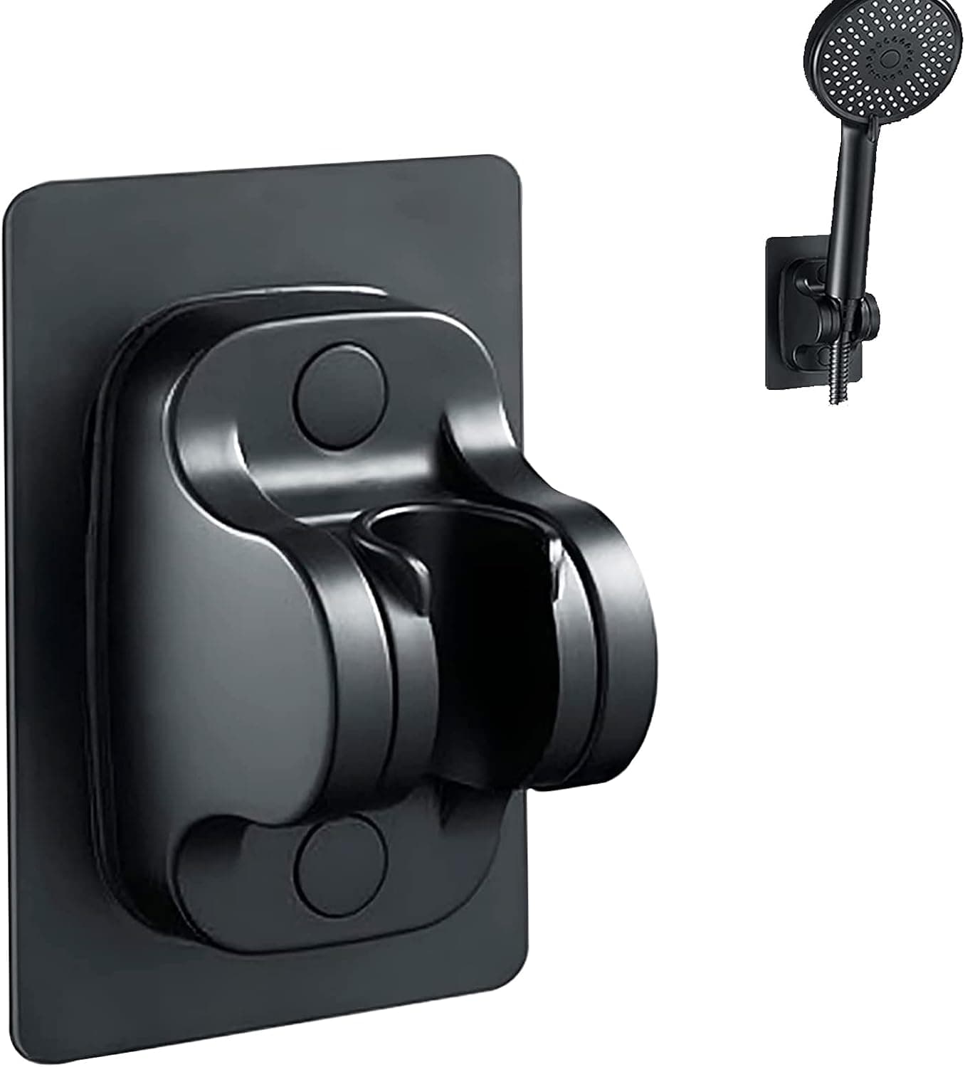 Adhesive Shower Head Holder,Angle Adjustable Handheld Shower Arm Holder,No Drilling Waterproof Wall Mount for Bathroom