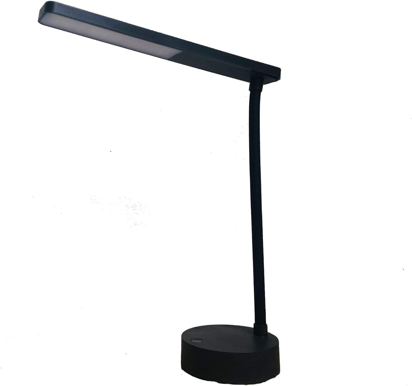 AFORTLO Battery Powered Operated Desk Lamp Light, Small Rechargeable Table Lamp,3 Color Dimmer,Stepless Brightness Dimmable,Touch Control Cordless Lamp for Bed Reading,Studying,Office (Black)