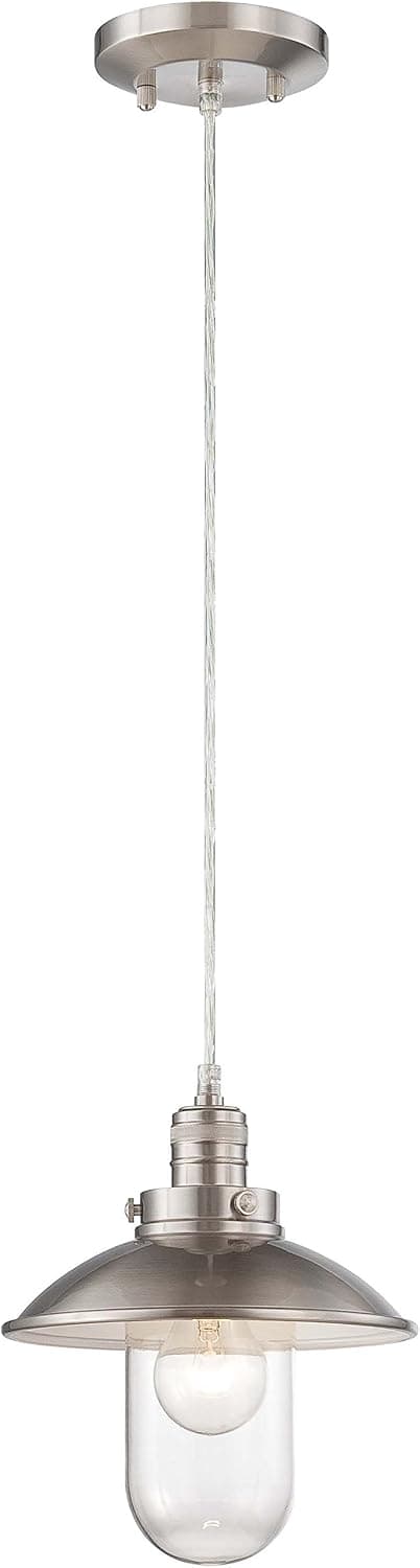 Minka Lavery 4130-84 1 Light Mini Pendant, Brushed Nickel