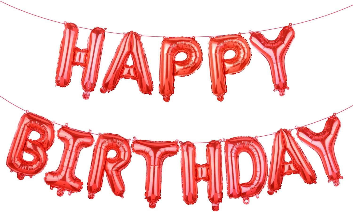 16 Inch Happy Birthday Mylar Balloon Red Aluminum Foil Balloon Party Supplies and Decorations