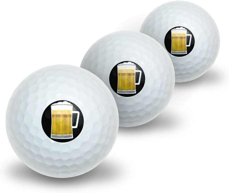 GRAPHICS & MORE Beer Frosty Mug Novelty Golf Balls 3 Pack