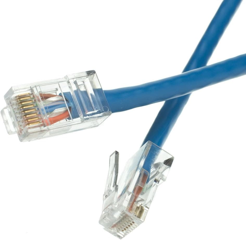 CableWholesale 3 Foot Cat6 Blue Ethernet Patch Cable, Bootless, 24AWG Network Cable with RJ45 Gold Plated Connector, 4 Pair Stranded Bare Copper, Unshielded Twisted Pair (UTP) Internet Patch Cable