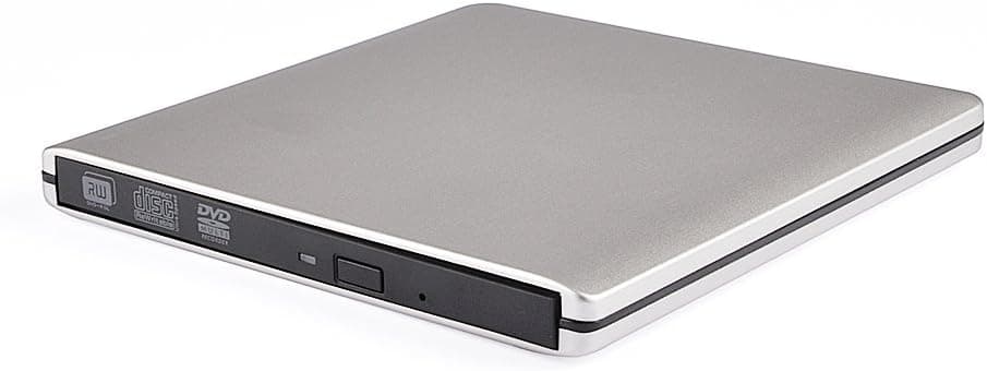 Jeecoo External CD DVD Drive USB 3.0 Ultra Slim Portable DVD-RW Rewriter Burner for Mac Macbook Air/Pro iMac Laptop Desktops