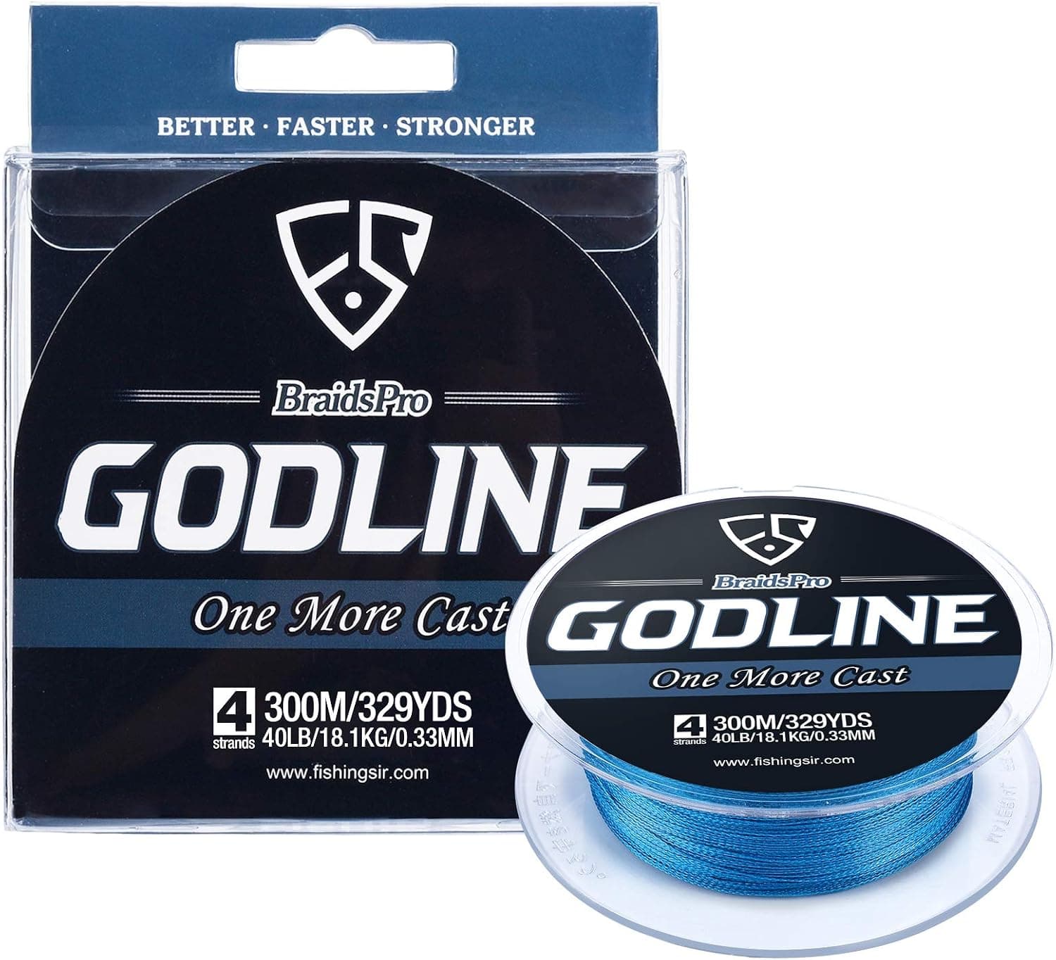 FISHINGSIR 30LB Braided Fishing Line - s Saltwater Freshwater, Super Power Strength and Low Memory, Blue,4 Strand