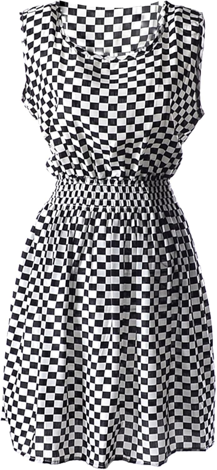 Letuwj Womens Sleeveless Elastic Dress