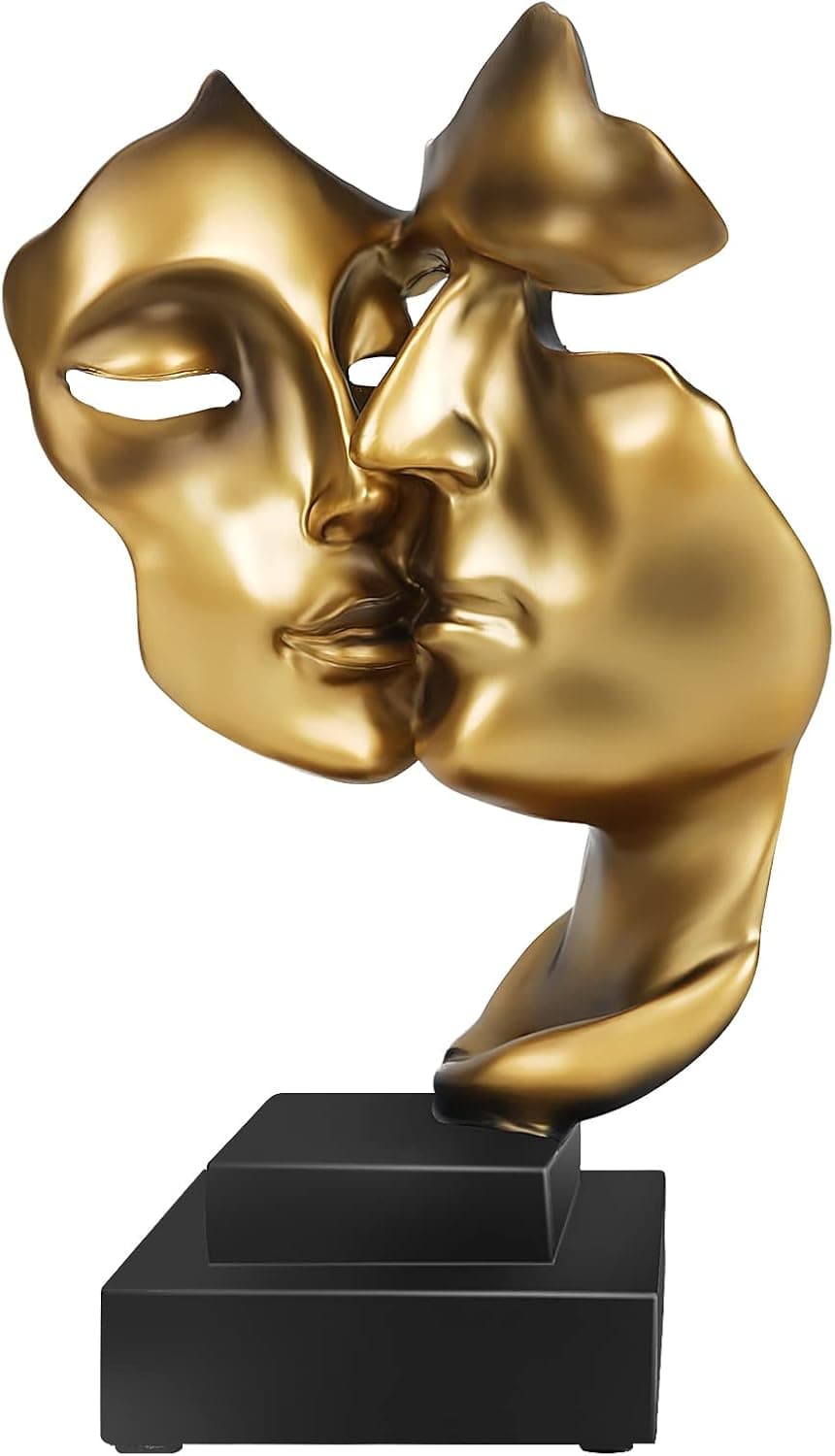 POKSAUAE Silence is Gold Abstract Art Figurine Simple, Waterproof Suitable for Office, Bedroom, Study, Living Room, etc.(B)