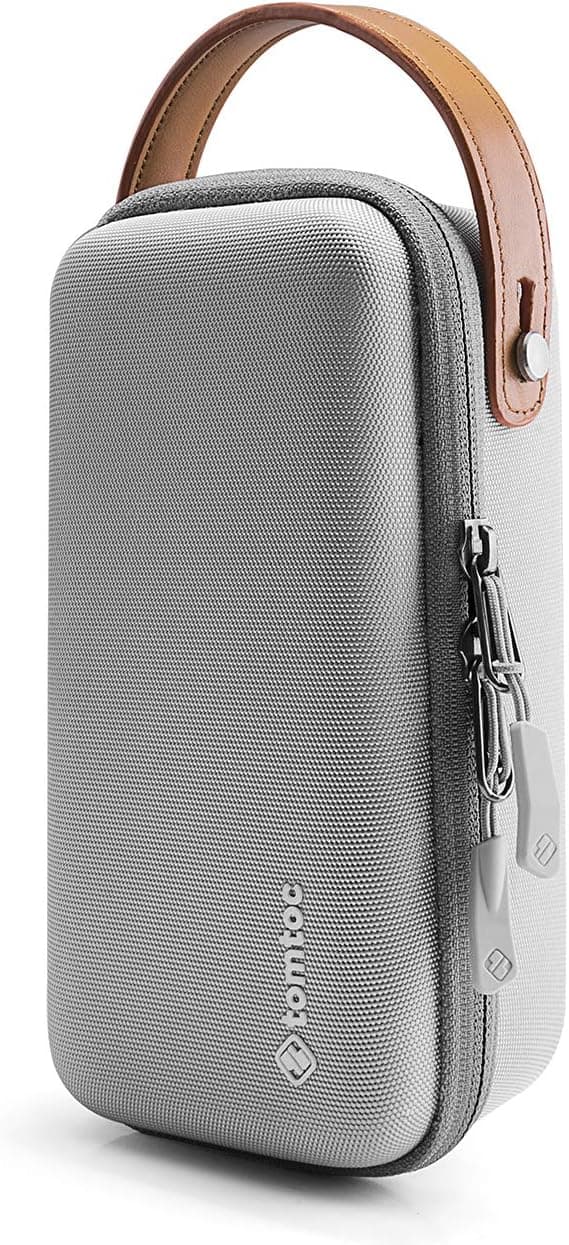 Tomtoc Hard Carrying Case for Bose SoundLink Mini II | UE Boom | JBL Flip 4 | JBL Flip 3 Portable Bluetooth Wireless Speaker, Travel Pouch Fit Cable and Charger, Waterproof, Gray
