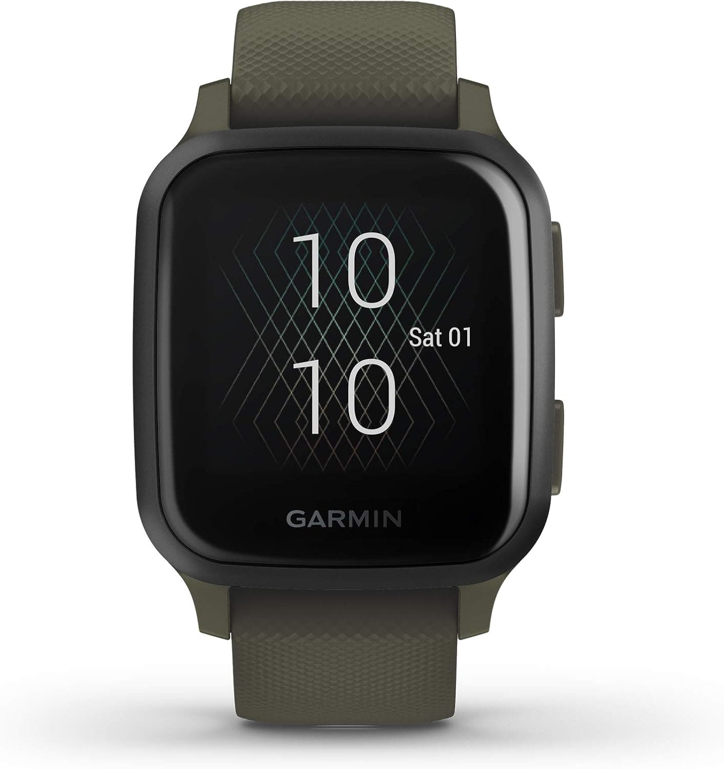 Garmin Venu Sq Music, GPS Smartwatch with Bright Touchscreen Display, Features Music and Up to 6 Days of Battery Life, Slate and Moss Green