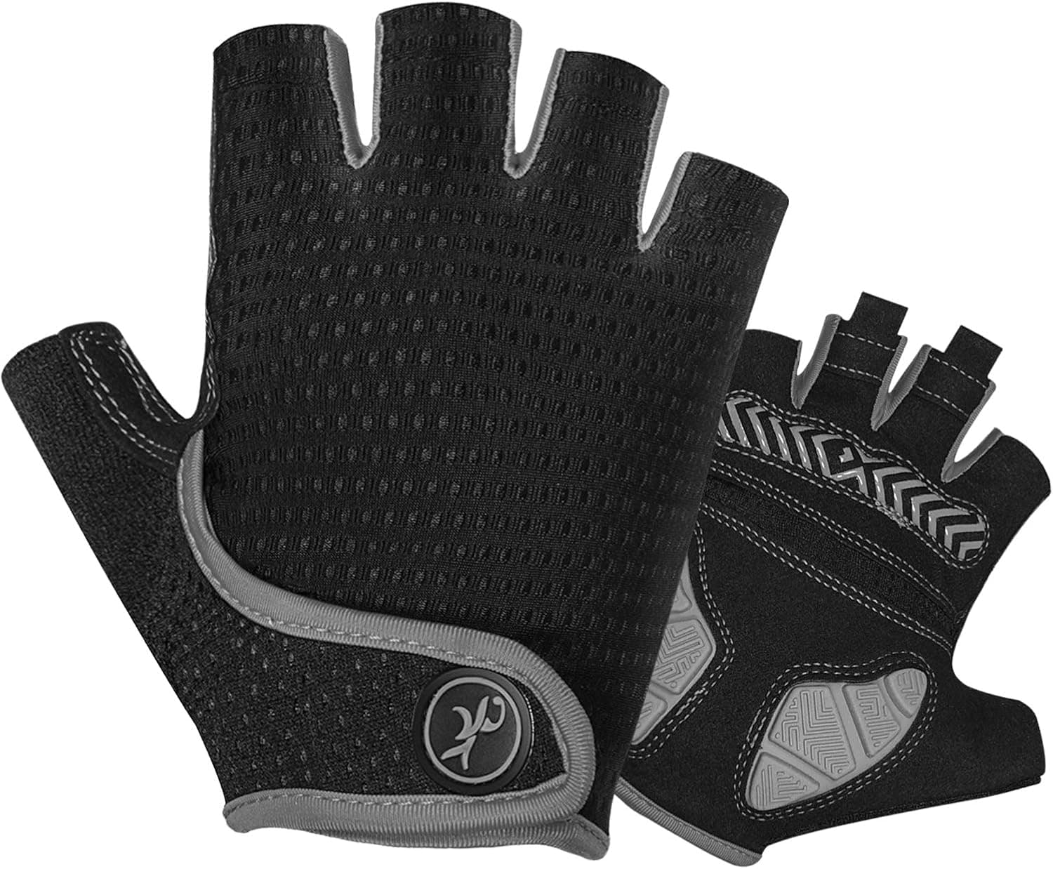 MOREOK Mens Cycling Gloves,Half Finger Biking Glove MTB DH Road Bicycle Gloves Gel Pad Shock-Absorbing Anti-Slip Breathable Motorcycle Mountain Gray-XL