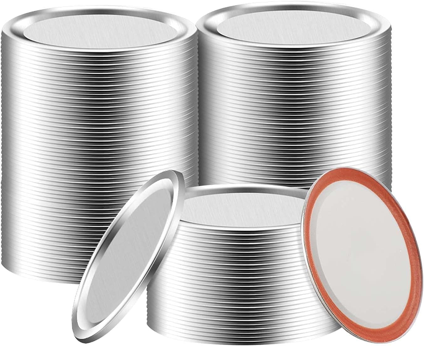 100 Count Ball Can Lids for Canning Jars Regular Mouth,Small Canning Lids Kerr, Leak Proof Mason Jar Lids Split Type Jar Lid Seals (70mm)
