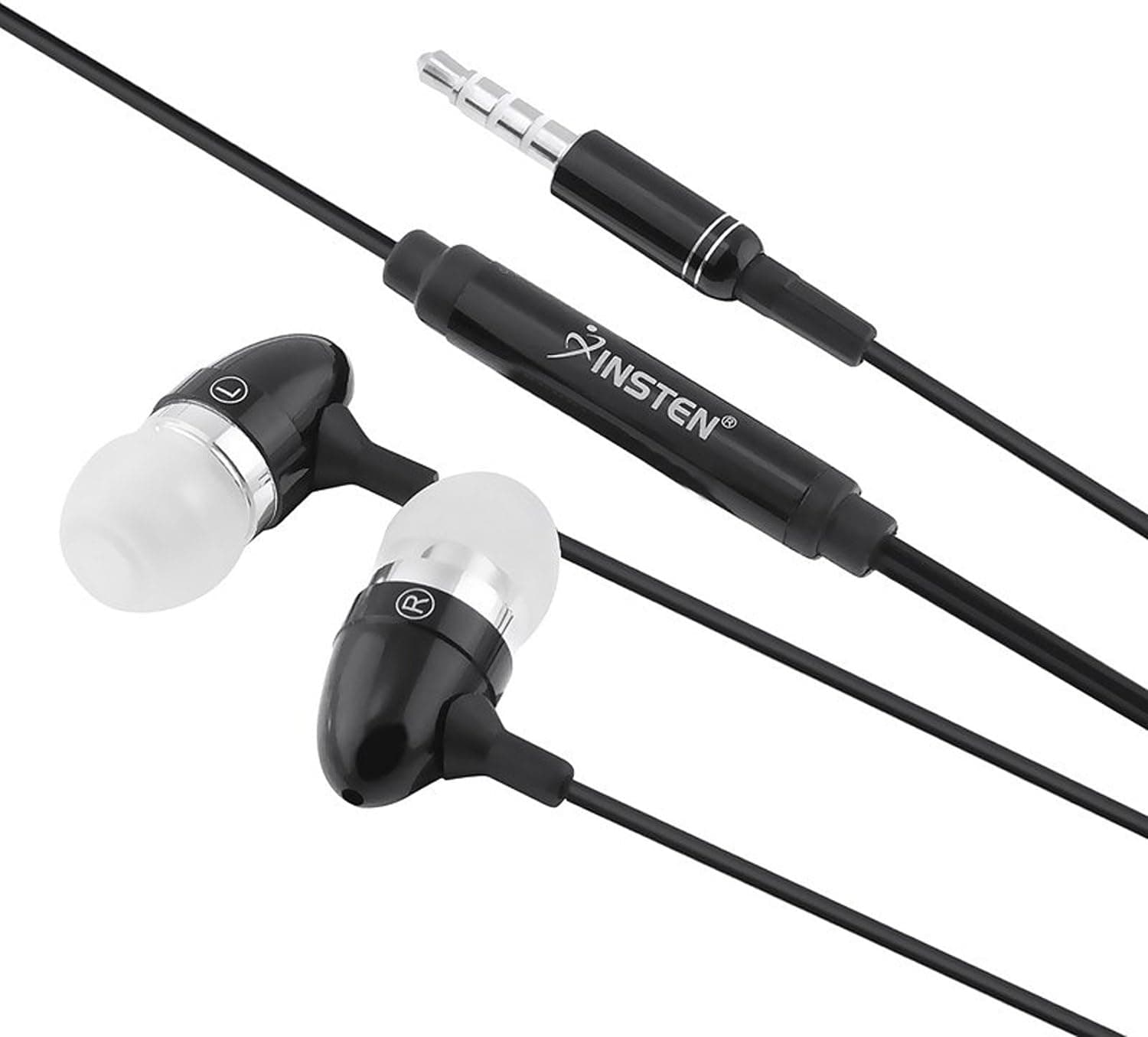 Black 3.5mm in-Ear Stereo Headset w/On-Off & Mic for Sony Ericsson Cell Phone