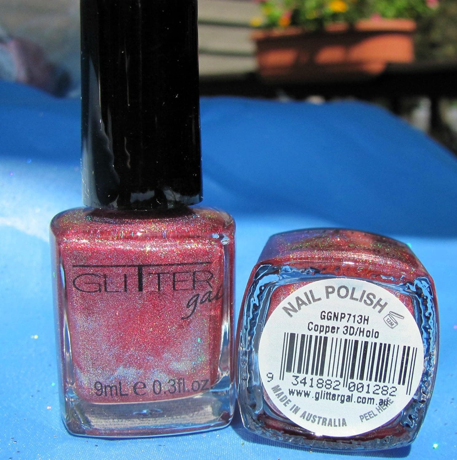 Glitter Gal Copper Holographic 10 ML Nail Polish - Copper 3D - 0.33 Fluid Ounce (10ml) Bottle