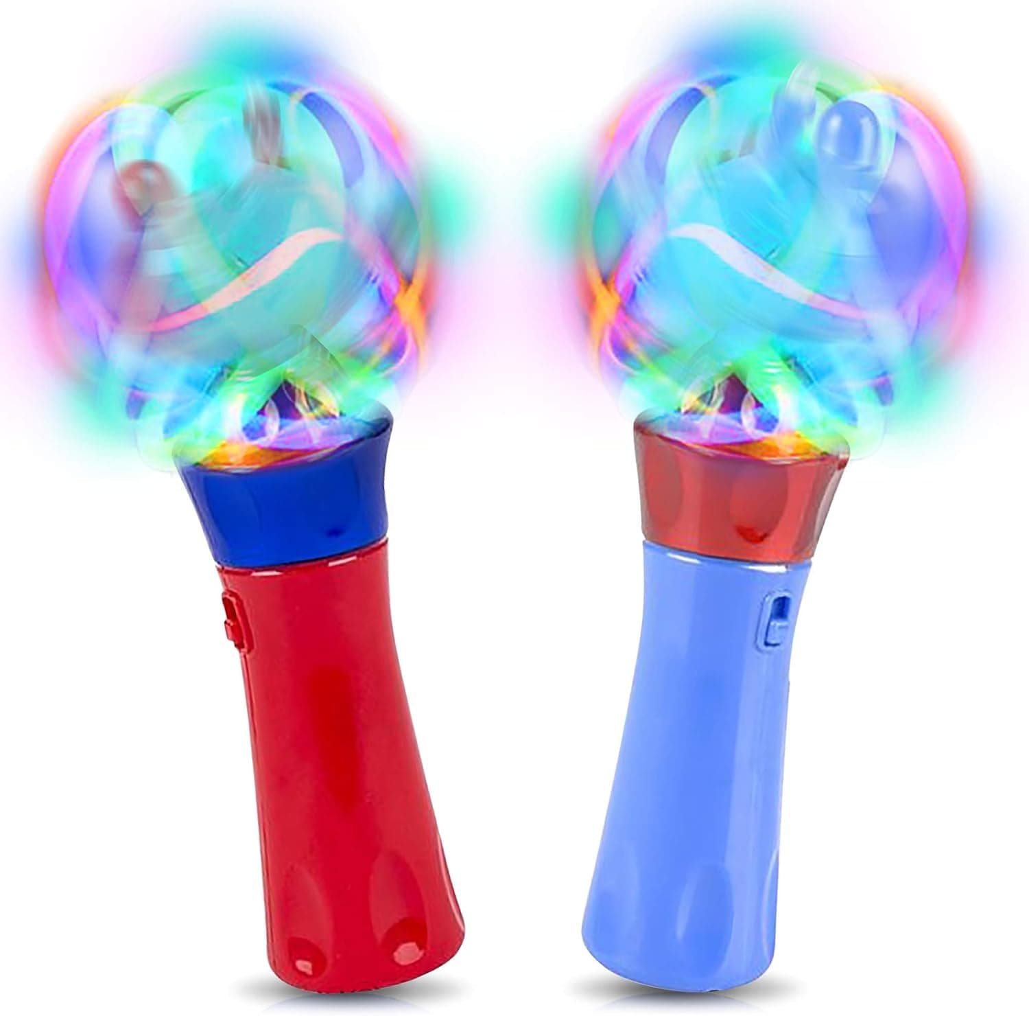 ArtCreativity Light Up Wands, 7 Inch LED Spin Toys, Light Up Toys, Led Toys for Boys and Girls, Easter Basket Stuffers, Gifts for Kids with Autism, Autism Sensory Toys, Fun Toys, Glow Party Favors,