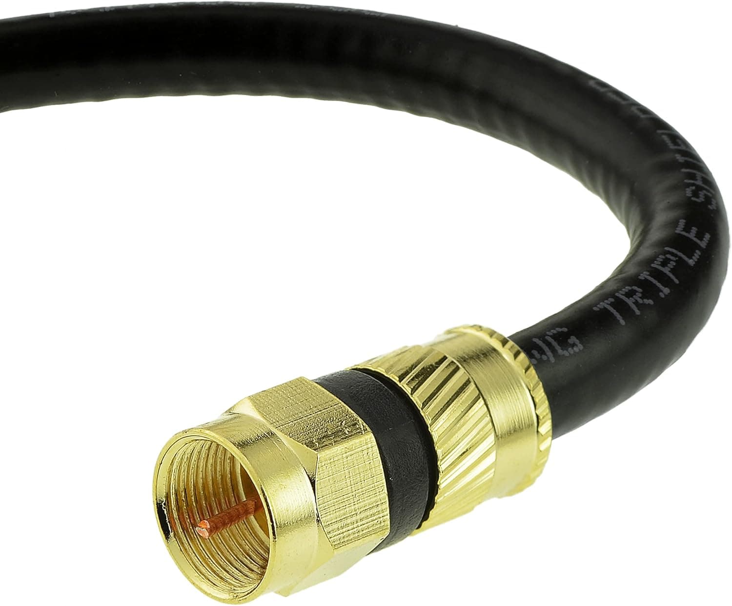 Mediabridge Coaxial Cable (3 Feet, 3 Pack) w/Gold-Plated F-Male Connectors - Ultra Series - Tri-Shielded UL CL2 in-Wall Rated RG6 Digital Audio/Video - Removable EZ Grip Caps (Part# CJ03-6BF-G1X3)