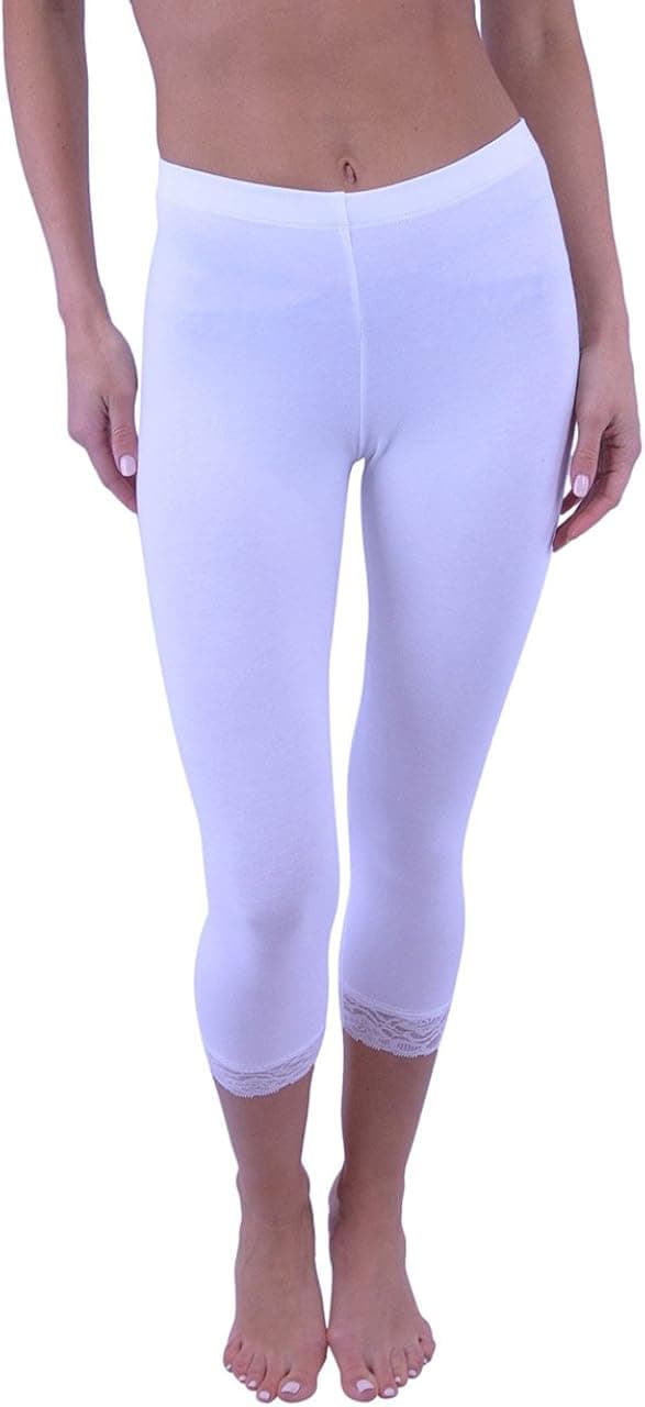 VF-Sport Capri Leggings - Cotton, Lace (Misses and Misses Plus Sizes)