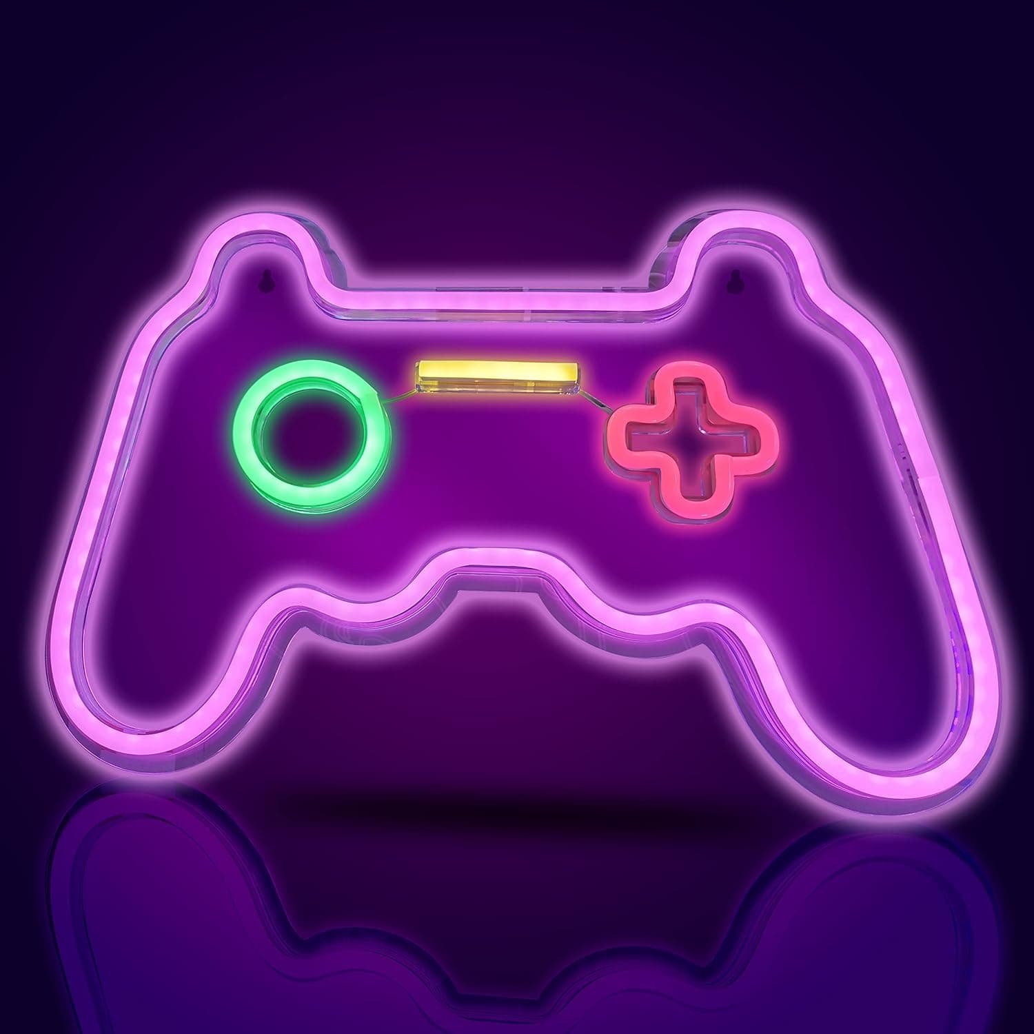 LED Game Neon Sign Game Shape LED Light Neon Teenager Gift Room Decoration Game Room Decoration Boy Bedroom Wall Decoration Neon Light