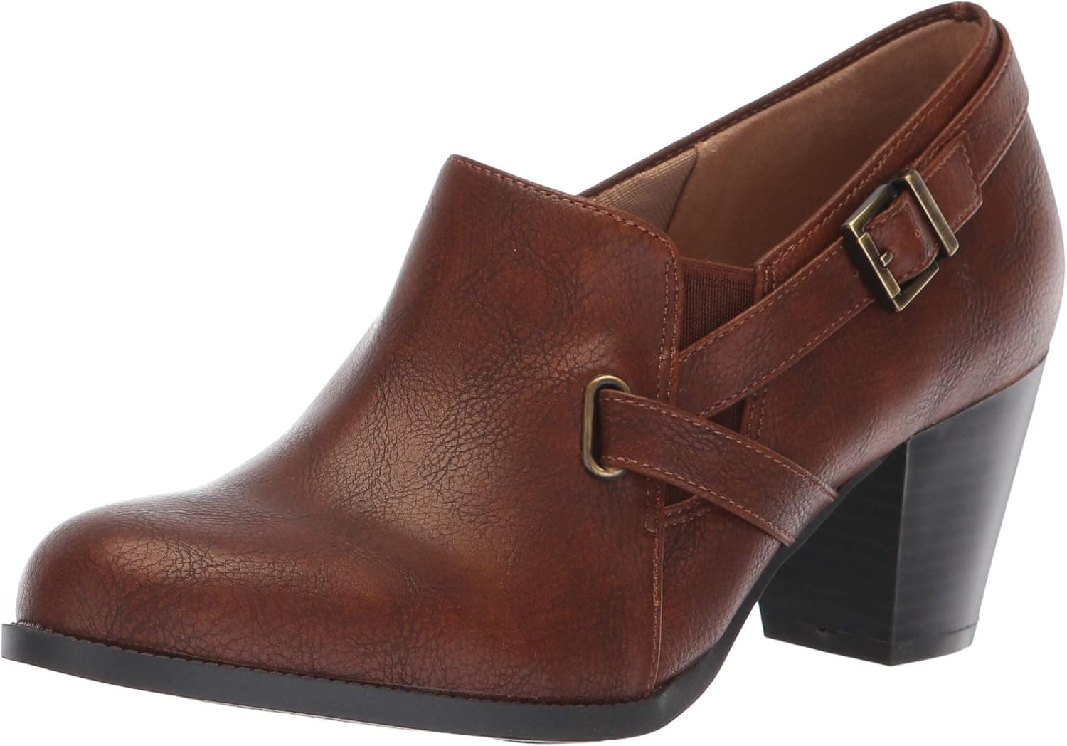 LifeStride Women's Jenson Ankle Boot, Brown, 9.5 W US