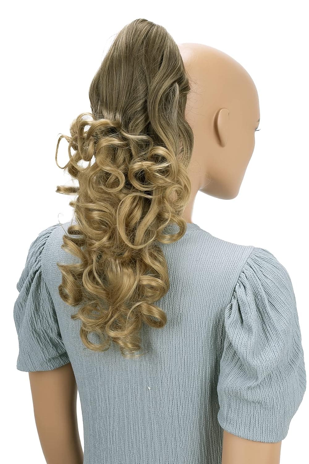 CAISHA by PRETTYSHOP 20" Hairpiece Ponytail Clip On Extension With Butterfly Claw Voluminous Wavy Ombré Brown Blond H123