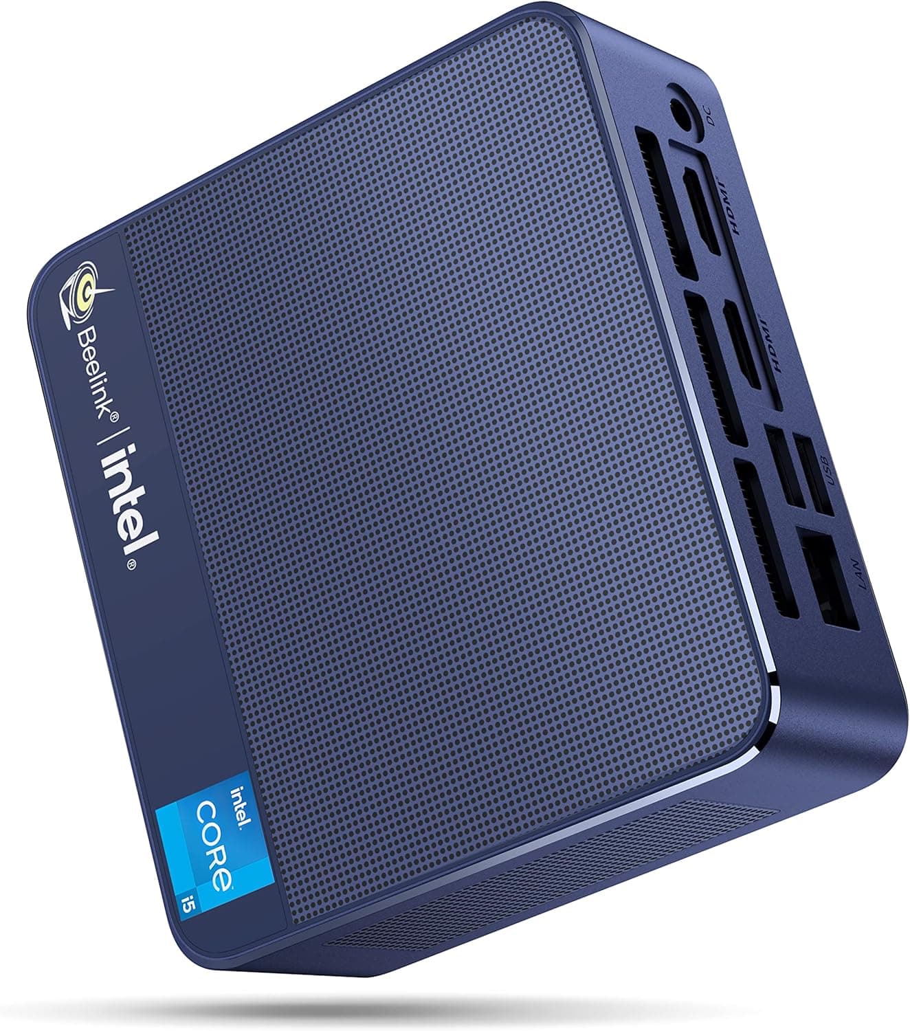 Beelink Sei11 Intel 11th i5 11320H Upto 4.5Ghz, Intel Iris Xe Graphics ,16G DDR4+500G M.2 Nvme SSD, wifi6+BT5.2+RJ45 1000M, 4K60hz Dual Screen Display, Windows11 Pro Office Mini pc Auto Power on