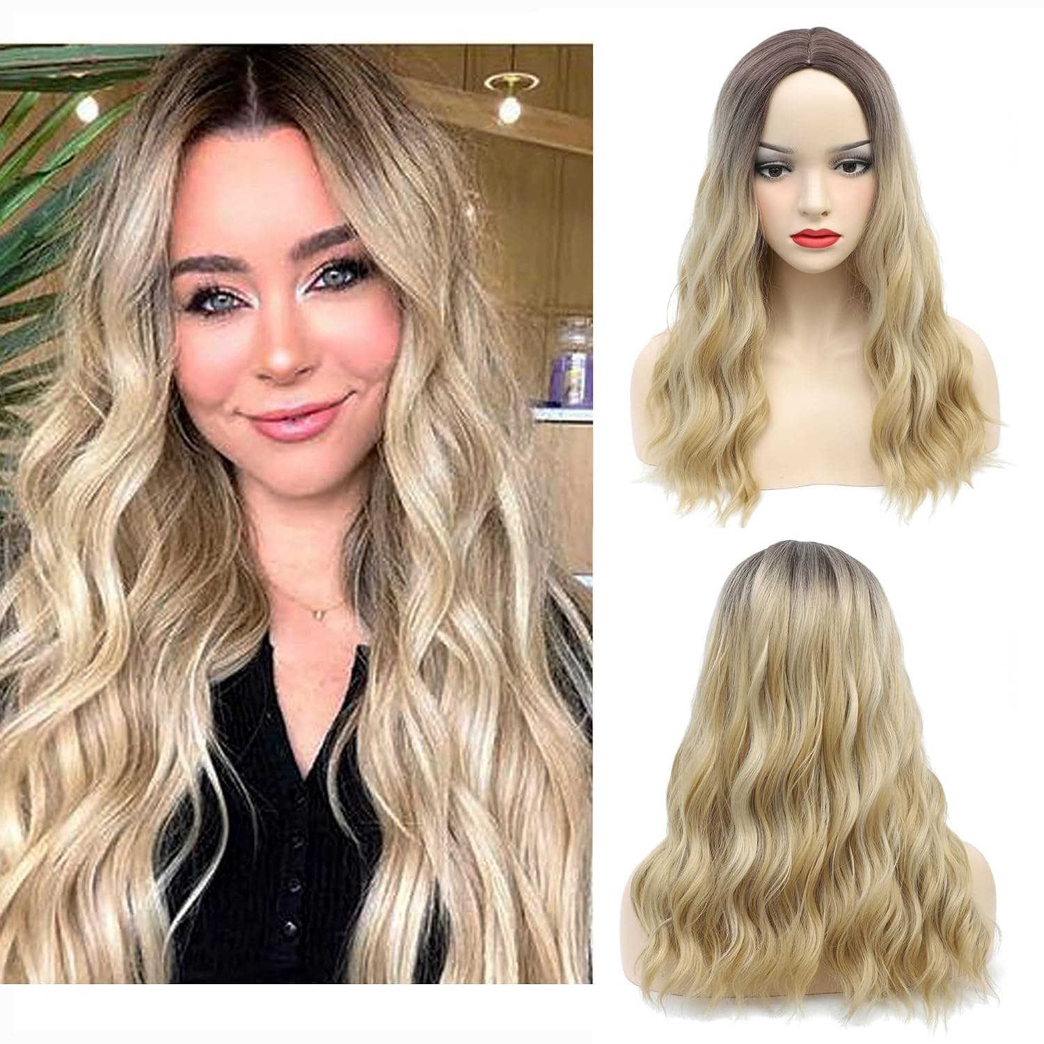 luckkimode Hair Toppers for Women Real Human Hair 10 Inch Human Hair Pieces with Thinning Hair(Blonde Ash)