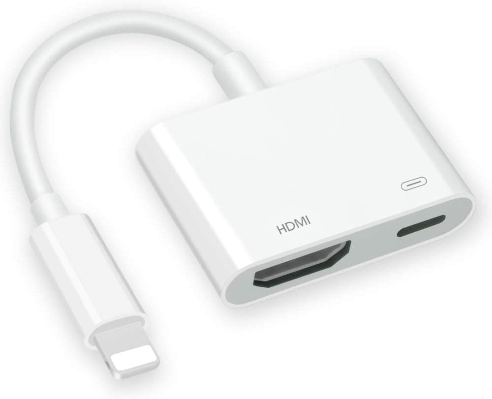 YEHUA HDMI Adapter for iPhone to TV, 1080P HD Digital AV Adapter, Sync Screen Converter Adapter for iPhone, Digital AV Audio Dongle for iPad to TV/Projector/Monitor, MFi Certified Video Converter