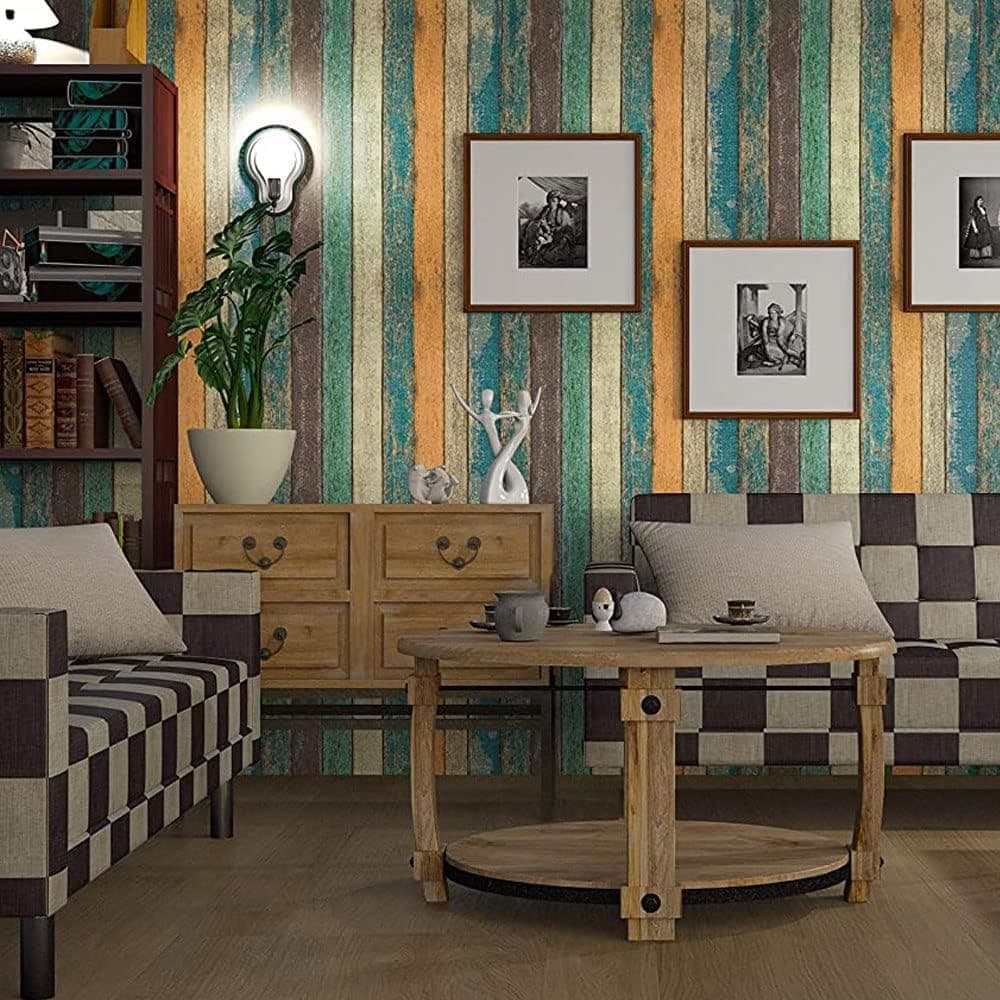 Rustic Shiplap Peel and Stick Wallpaper - Vintage Wood Wallpaper Peel and Stick - Wood Contact Paper for Cabinets – Wallpaper for Bedrooms, Shelf - Self Adhesive Removable Wall Paper (118" x 17.71")