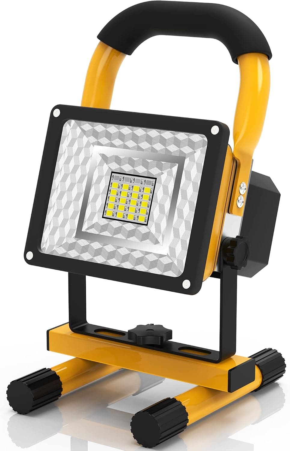 Work Light, 1600LM 3 Brightness Modes LED Work Lights, IPX5 Waterproof Flood Lights, 6000K Daylight Portable Work Lights with Stand Perfect for Workshop, Construction Site, Job Site