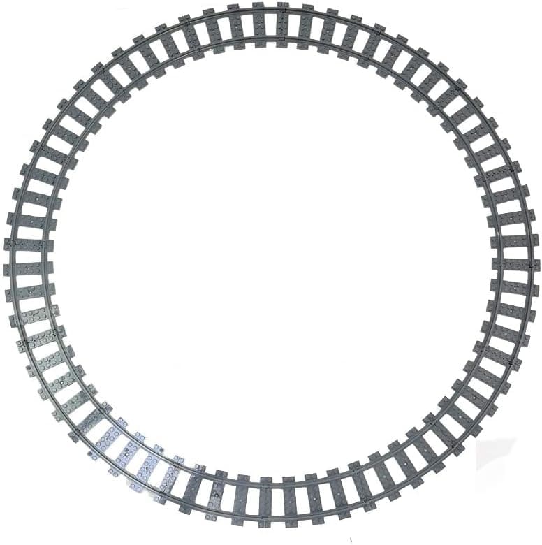 ZHX 16 Curved Tracks City Railroad Trains Rails Track Railway Non-Powered Curved Building Blocks Toys