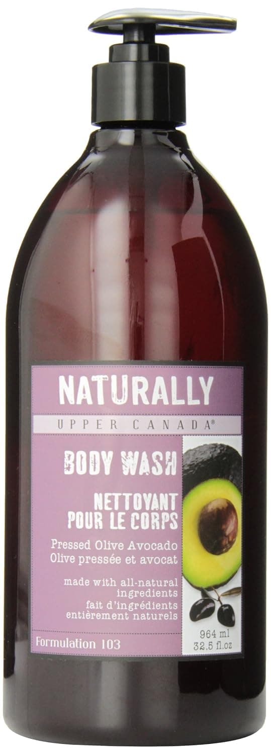 Upper Canada Naturally Body Wash, Pressed Olive Avocado, 32.5-Fluid Ounce