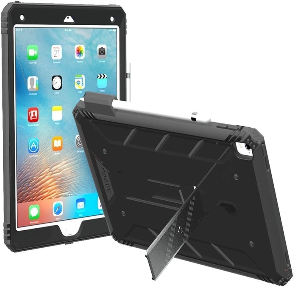 Poetic iPad Pro 9.7 Case, Revolution [Premium Rugged][Landscape Stand Feature][Shock Absorption & Dust Resistant] Protective Case w/Built-in Screen Protector for Apple iPad Pro 9.7 Black/Dark Gray