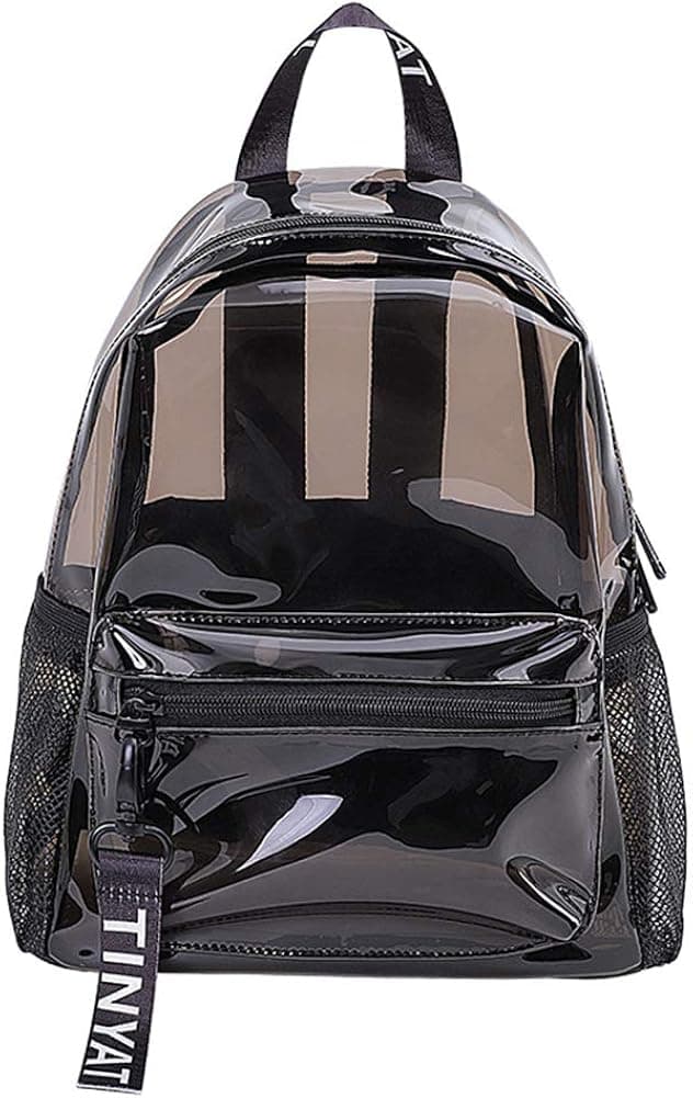 EKUIZAI Waterproof Transparent Backpack Clear School Book Bag Travel Bags Plastic Knapsack Kids Daypack