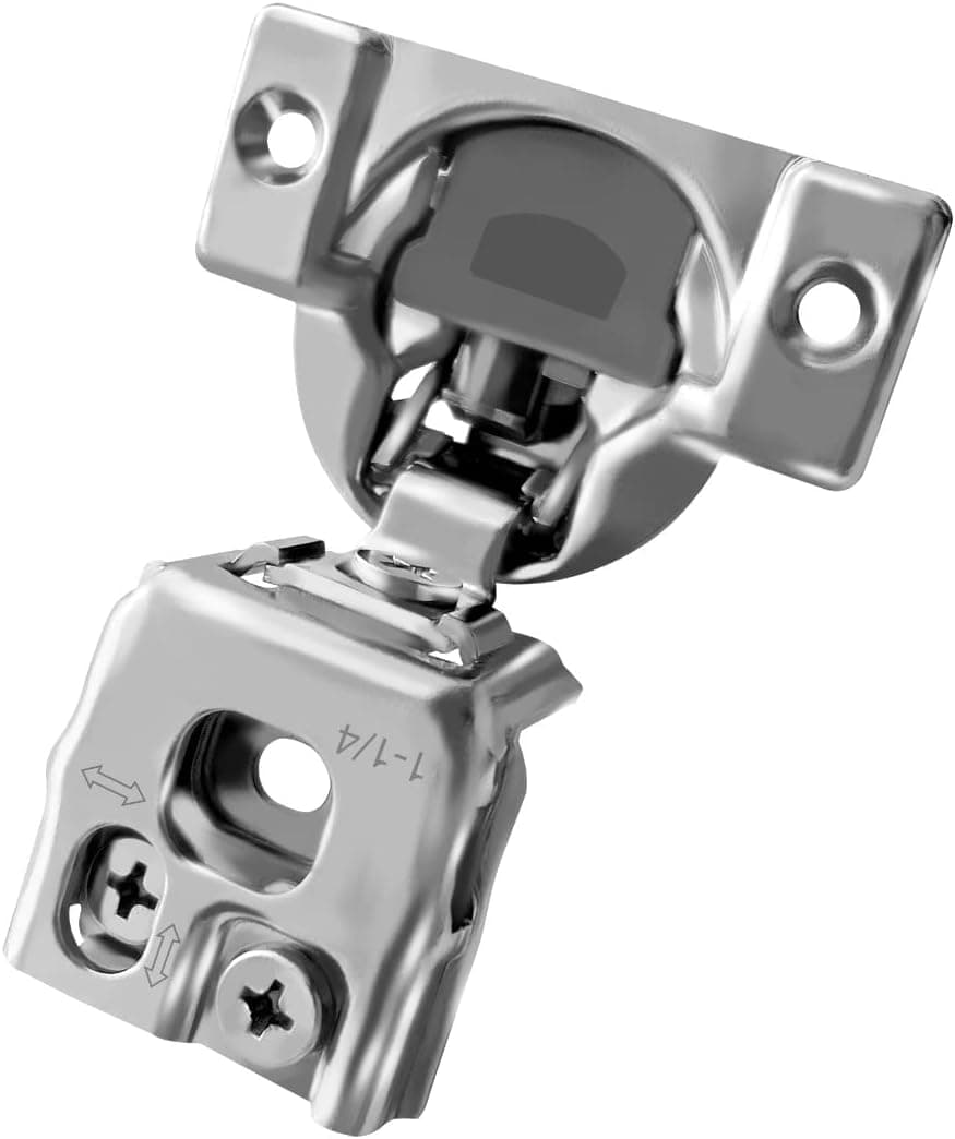 Berta (50 Pieces) 1 1/4 inch Overlay Soft Closing Face Frame Cabinet Hinges, 105 Degree 6-Ways 3-Cam Adjustment Concealed Kitchen Cabinet Door Hinges with Screws (1-1/4 in. Overlay, 50 Pieces)