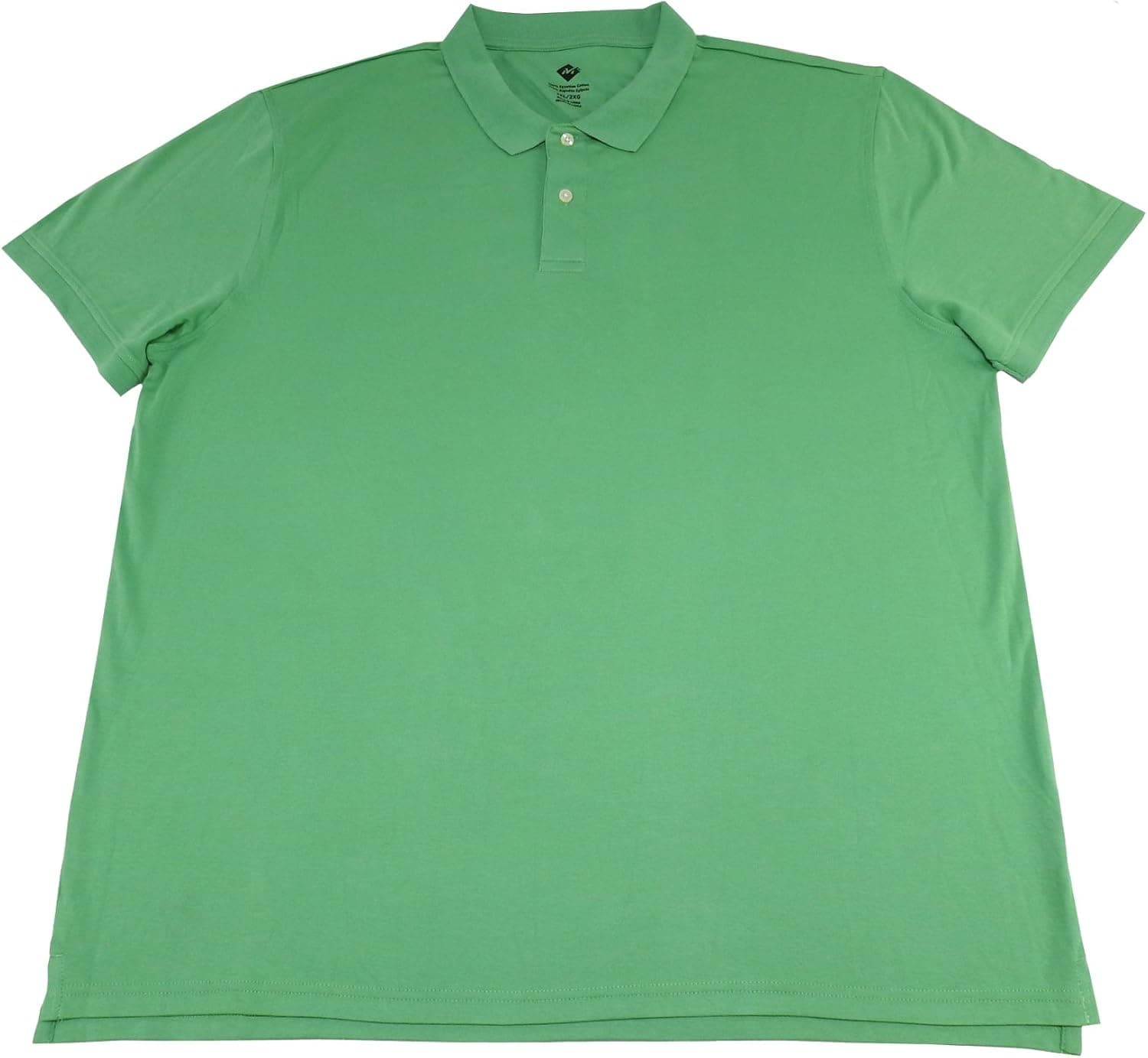 Member's Mark 100%-Egyptian Cotton Classic Fit Polo Shirt (Green, 2X-Large)